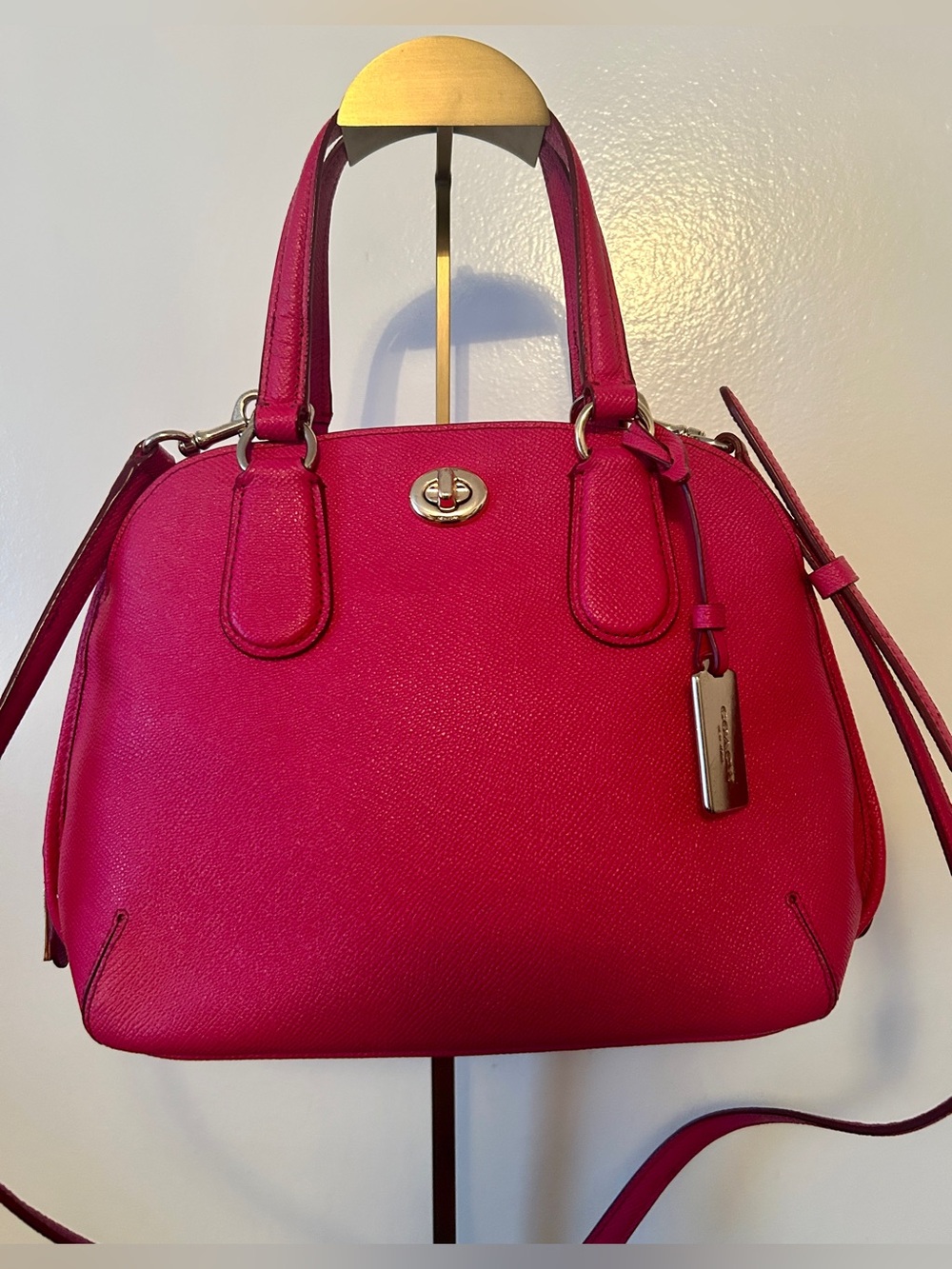 Coach Prince Street Mini Dome Satchel in Pink.  Original Hang Tag